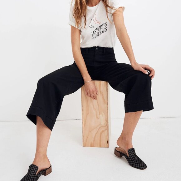Madewell Emmett Wide-Leg Crop Pant - Picture 1 of 10